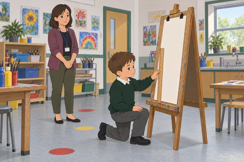 El cuestionario de preescolar muestra una regla.