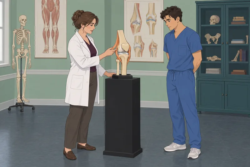 El cuestionario sobre anatomía muestra un modelo.