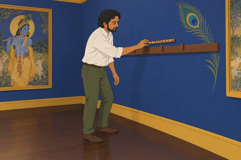 El cuestionario sobre Krishna presenta una flauta.