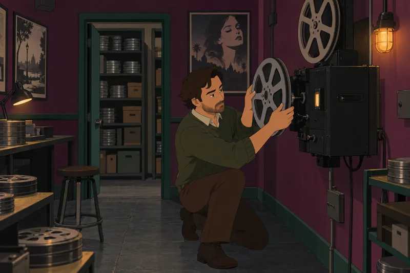 Lana Del Rey fan cues a film reel.