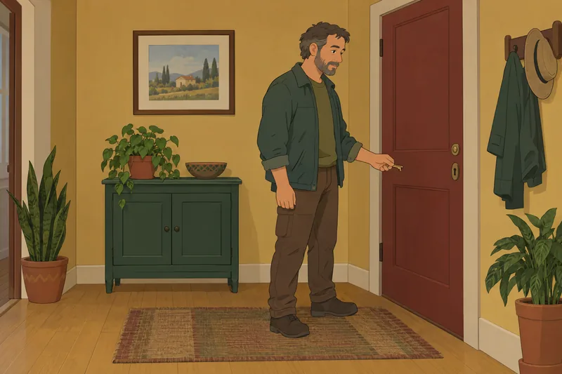Existential Motivations Test: man chooses a doorway key.