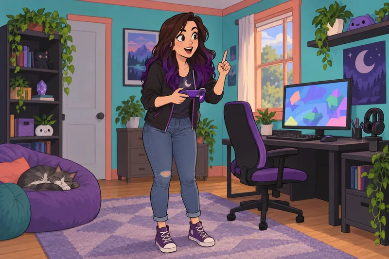 LaurenZSide Quiz shows a fan inspecting a controller.