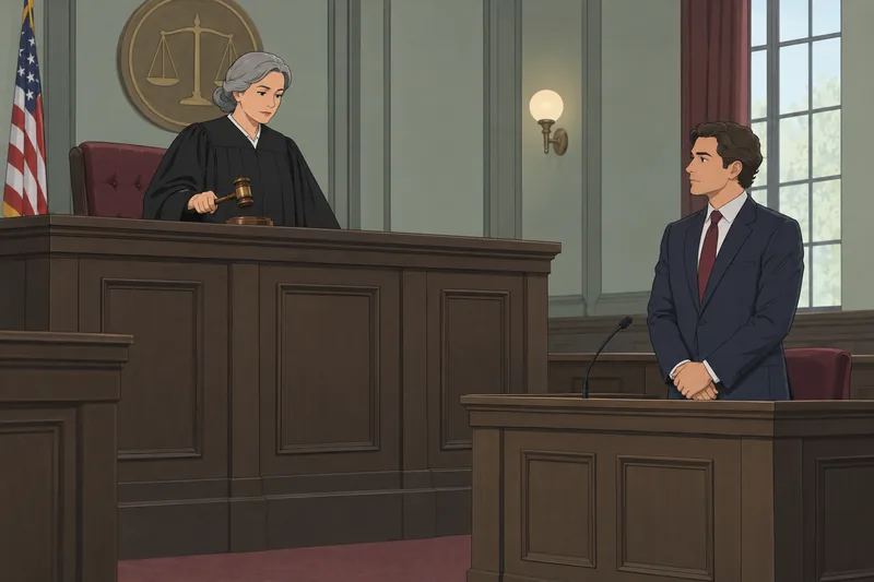 Law Quiz shows a judge explaining courtroom procedure.