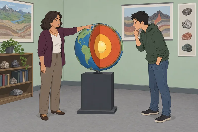 Layers of the inner Earth appear in class.