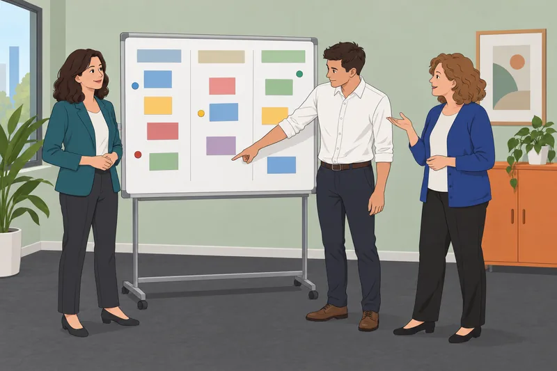 líder Gerente Experto coordina un equipo.