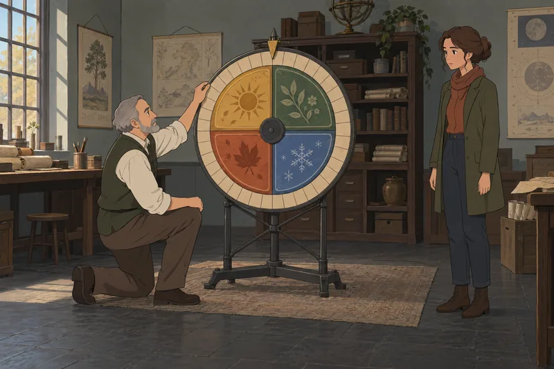 Leap Year Quiz examines a calendar wheel.