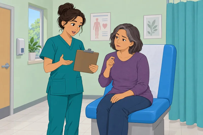 Legal and Ethical scene: a nurse explains consent.