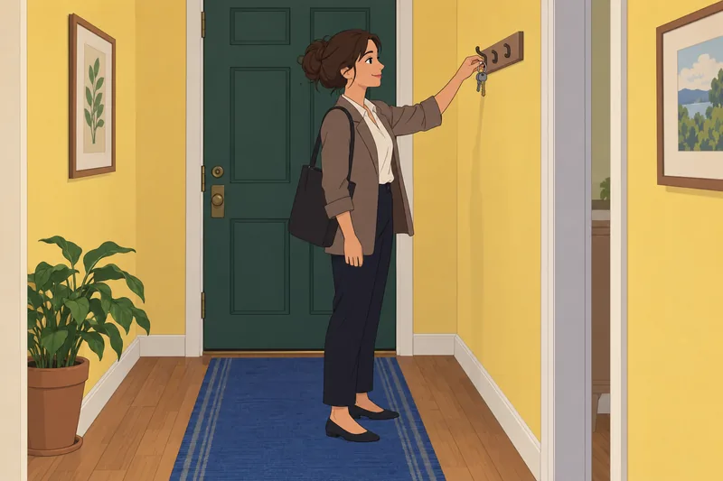 Infantilism Severity Scale: man organizes his keys.