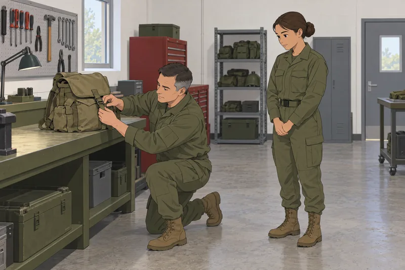 Military Identity Level emerges in a repair workshop.