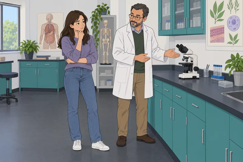 cuestionario sobre los: una estudiante observa un microscopio.