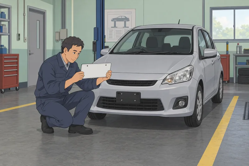 License Plate Quiz shows an inspection bay.
