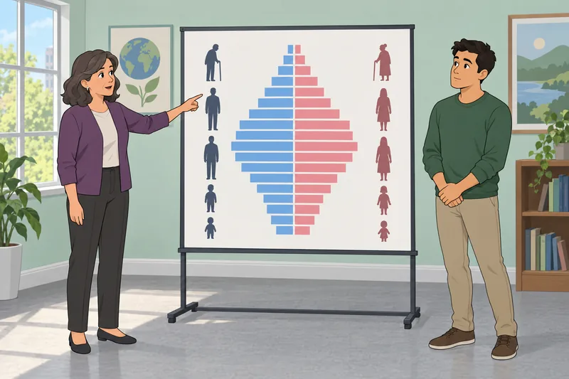 Life Expectancy Quiz: instructor explains a balanced scale.