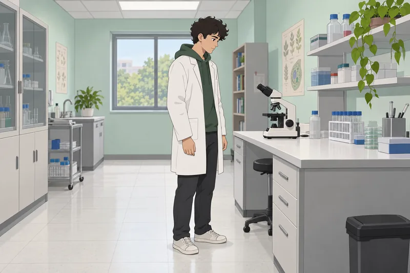 El cuestionario de ciencias muestra un microscopio.