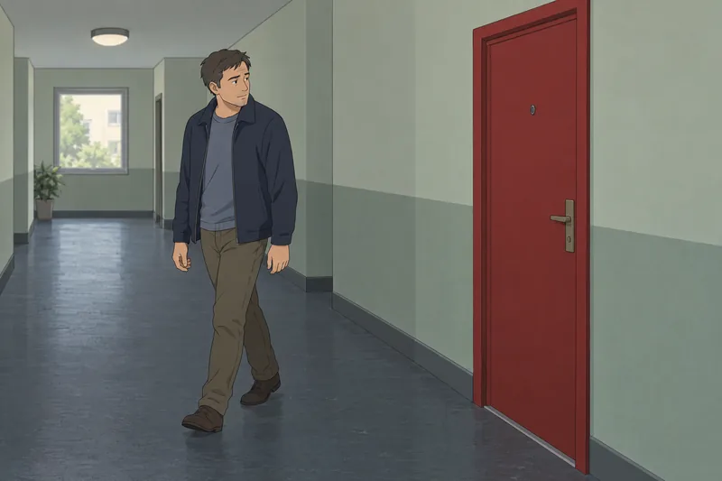 El índice de estilo acompaña una puerta cerrada.