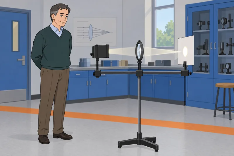 El cuestionario sobre la luz muestra una lente.