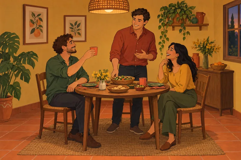 ¿Soy una persona agradable? Brindis entre amigos cenando