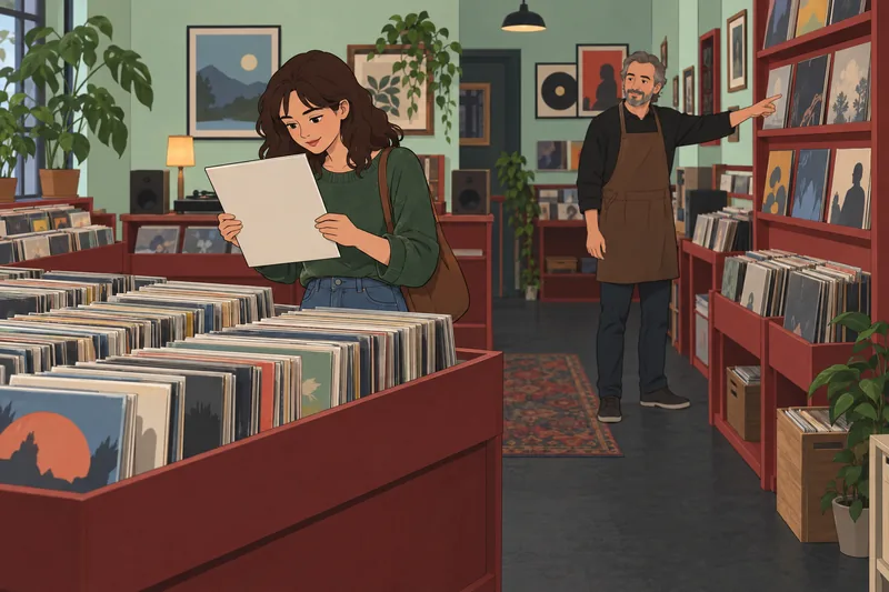 Lil Peep Quiz in a record shop.