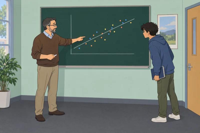 Linear Regression Quiz shows a classroom trend line.