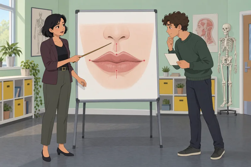 Lip Shape Quiz shows an anatomy lesson.