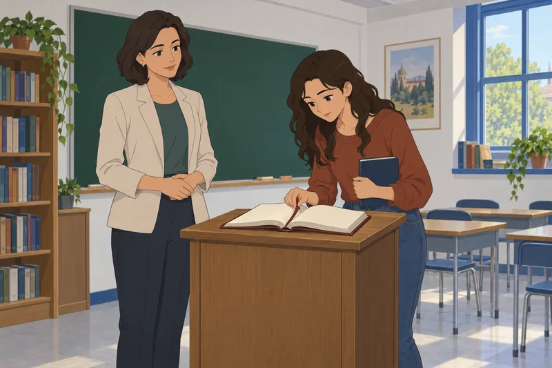 El cuestionario sobre términos muestra una clase.