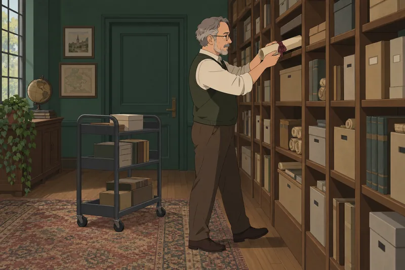 Literature Quiz shows a teacher examining a mask.