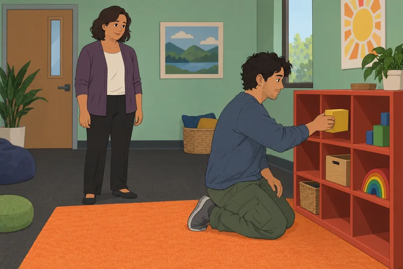 Little Space Quiz shows a grounding exercise indoors.