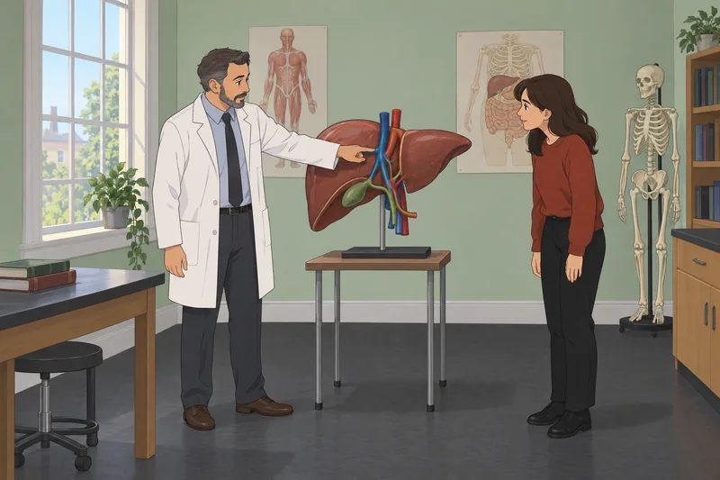 Liver Quiz shows a liver model lesson.