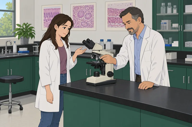 El cuestionario sobre el hígado incluye un microscopio.