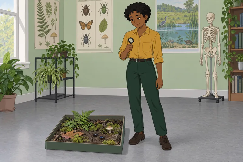 El cuestionario sobre el muestra un terrario.
