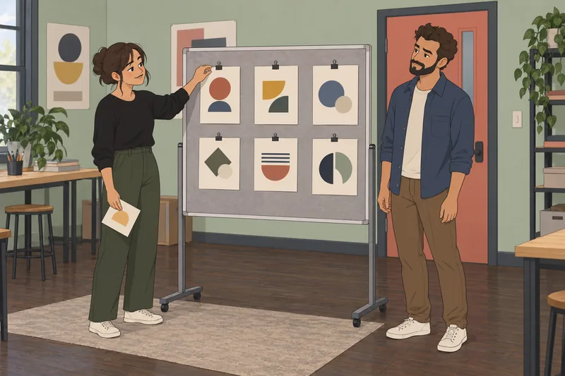 El cuestionario del alfabeto muestra tarjetas abstractas.