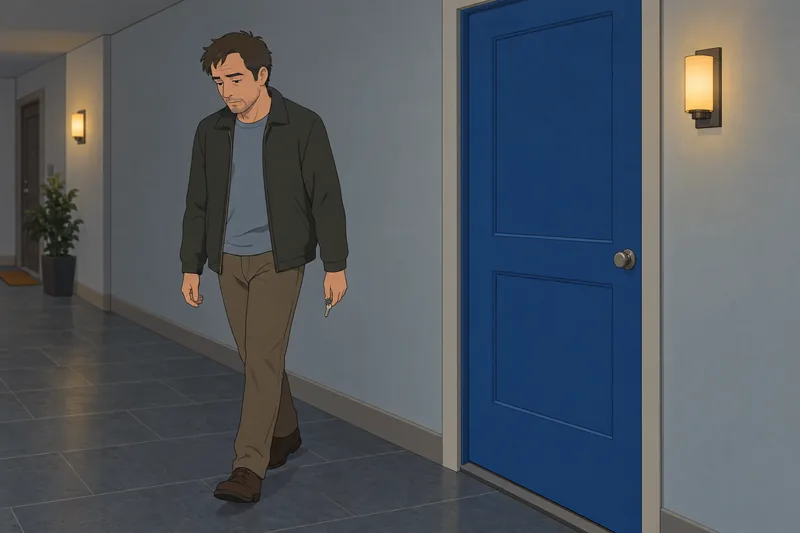 El cuestionario de experiencia observa una puerta cerrada.