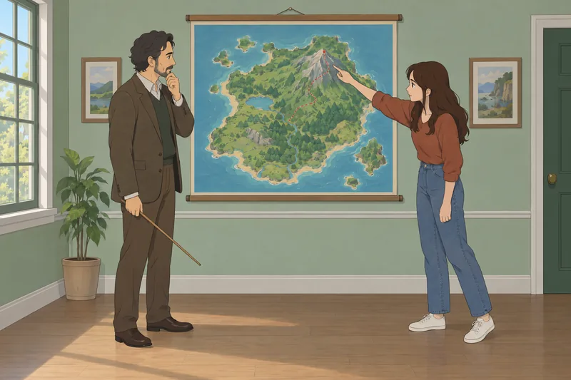 cuestionario del capítulo acompaña el mapa.