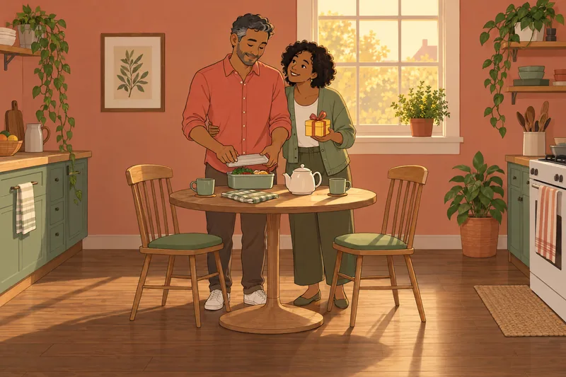 Test de lenguaje del amor: comida y abrazo