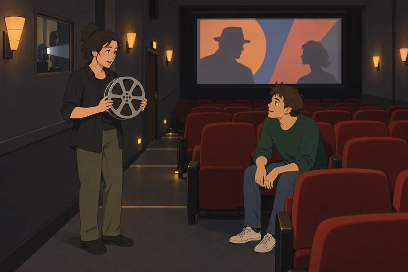 Love Trope Quiz meets a film reel.
