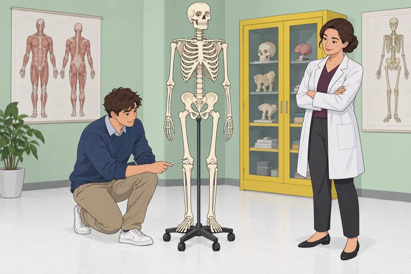 El cuestionario de anatomía comienza en clase.