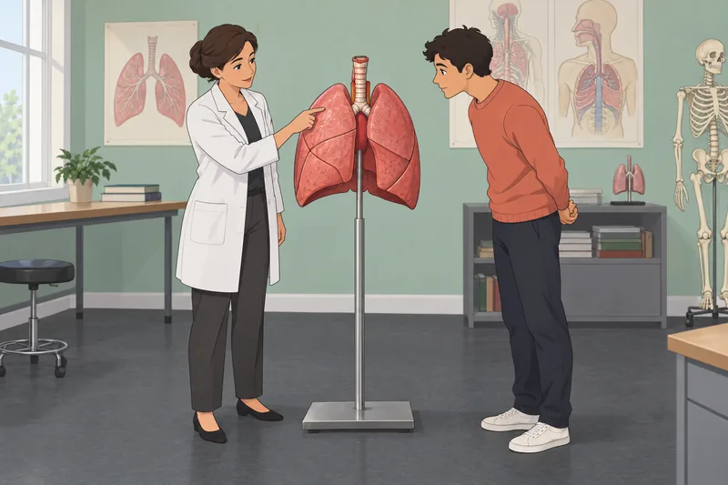 Lung Anatomy Quiz: tutor presents lung structures.
