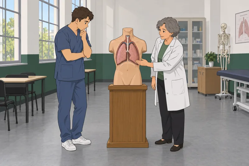 El cuestionario sobre sonidos muestra un modelo pulmonar.