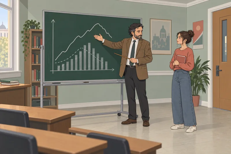 Macroeconomics Quiz in an economics classroom.