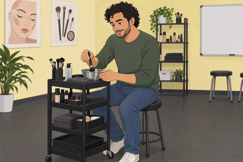 Makeup Quiz for Guys explores clean brush handling.
