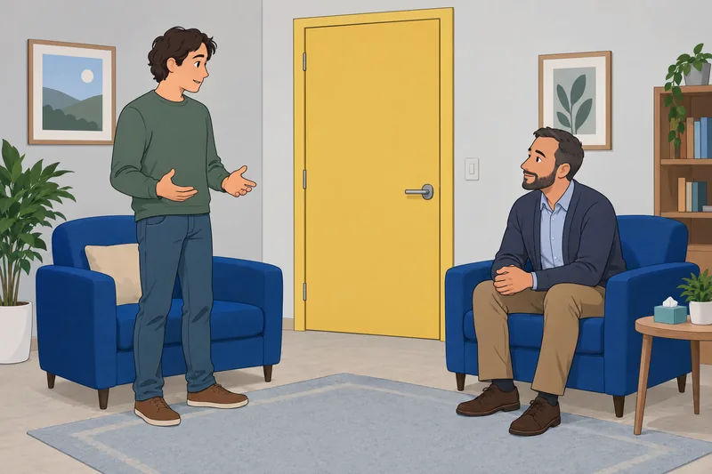 La escena de arquetipos masculinos muestra escucha serena.