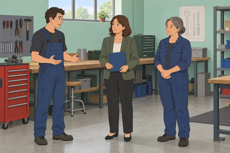 Manager and Human appears in a workplace classroom.
