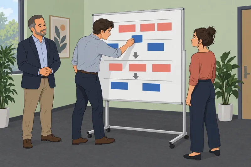 gerente y transformaciones muestra un aula de planificación.