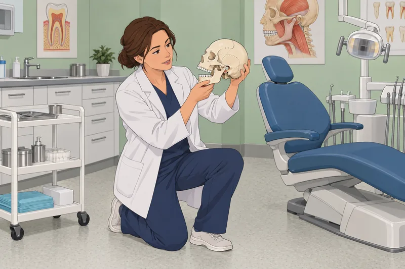 Mandible Anatomy Quiz features an articulated skull.