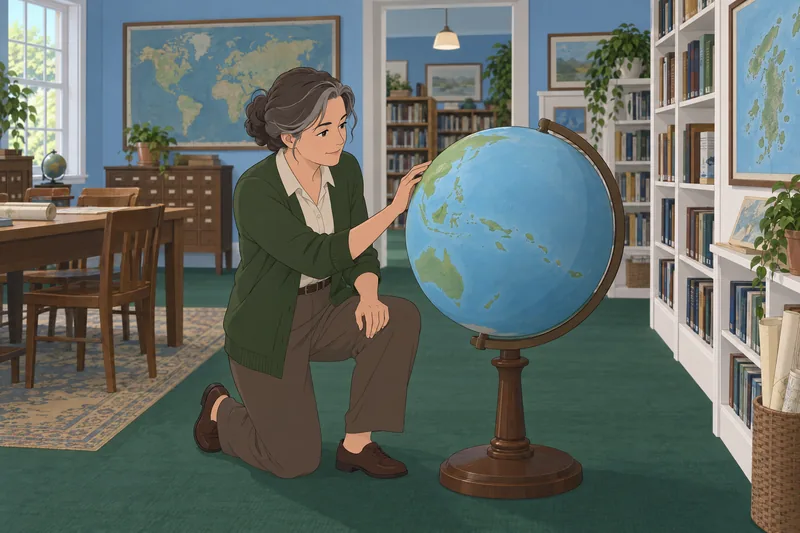 Map Quiz shows a learner turning a globe.