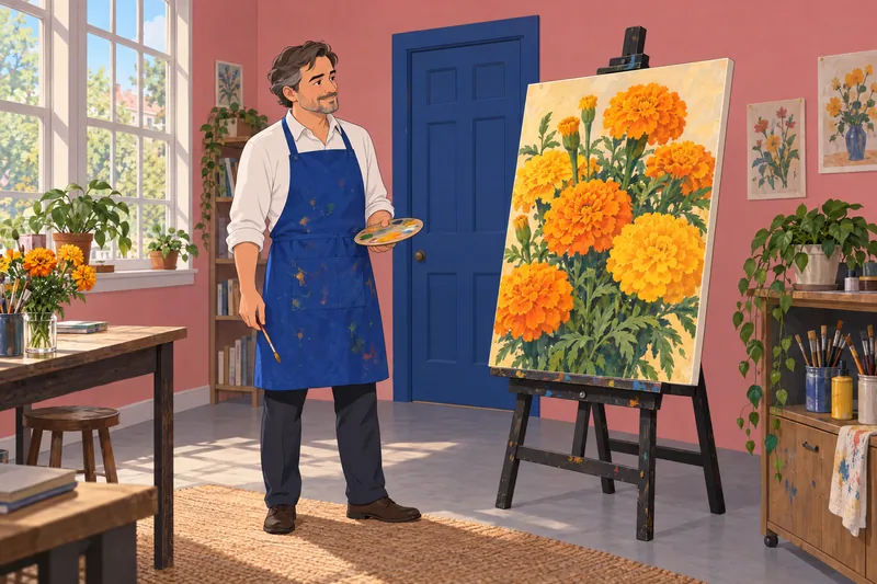 Quiz de los tagetes sigue una idea pintada.