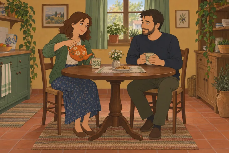 Marriage Test: spouses share calm kitchen support.