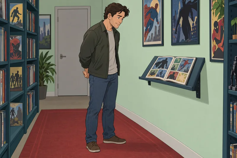 Marvel Quiz appears in a comic-shop room.
