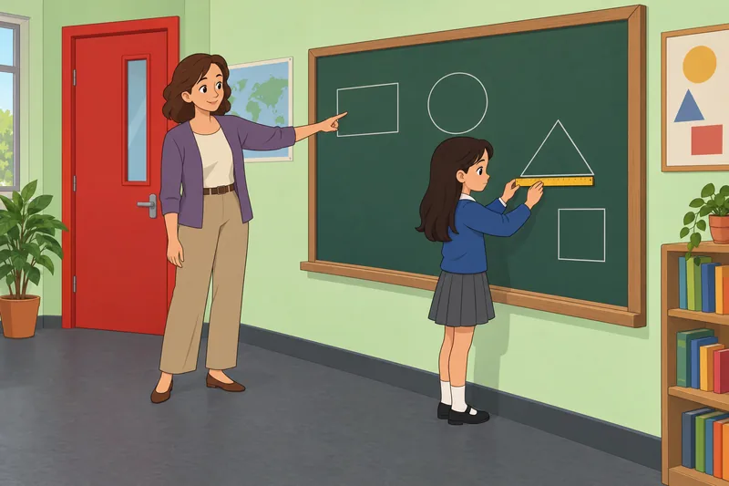 El cuestionario de matemáticas aparece junto a figuras.