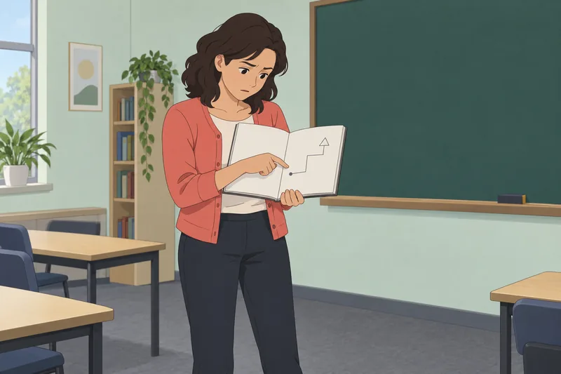 Cognitive Difficulties Scale: adult checks a notebook.