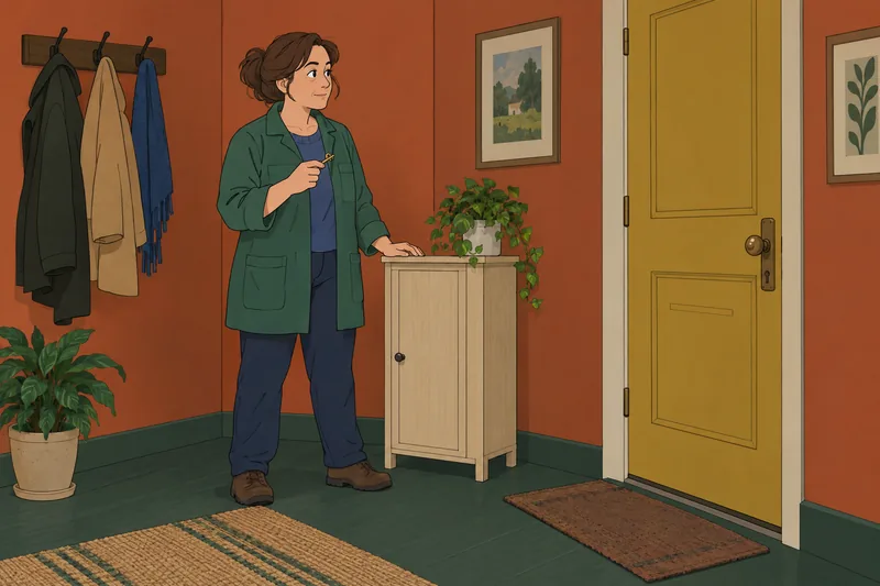 Belief in a is visible at the doorway.